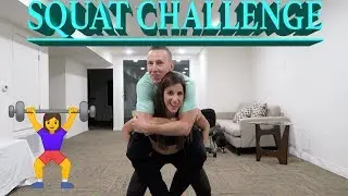 Girlfriend Squats Boyfriend Challenge!!! *Funny**