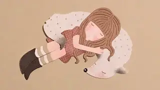 #7 Girl sleeping with white fox metal cutting die tutorial.Cute little doll.Unbranded die/AliExpress