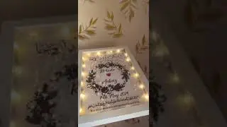 Customised frame with pearls  and lights ❣️☺️ #beautifulframes #stylishframes