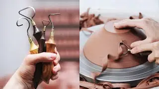 Testing my New Bison Trimming Tools to Trim Pottery Bowls