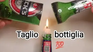Come tagliare una bottiglia di vetro con rame e accendino - bicchiere fai da te -semplice e veloce 💪