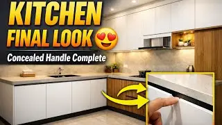 Finally Kitchen Final Work Complete 😍 | Concealed Handle Kitchen Ka Full Process Kitchen Final Look