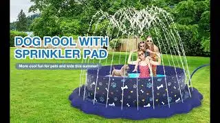 MICOOYO Dog Pool with Sprinkler