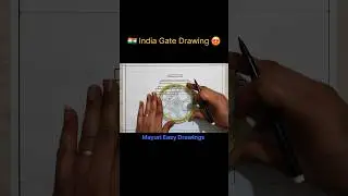 🇮🇳 India Gate Drawing Easy #shorts
