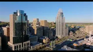 Cincinnati Landmarks on the banks Drone Video