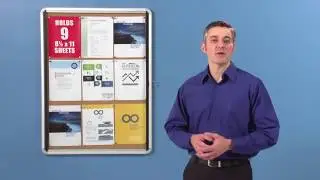 Enclosed Indoor Cork Bulletin Board w/ Swing Glass Doors