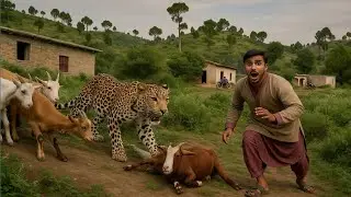 Leopard Attack on Goats in Azad Kashmir Mountains | Shocking Bakrwal Village Life