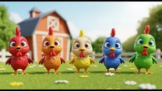 Five Little Roosters Crow Crow Crow 🐓 | Nursery Rhymes for Kids & Baby Songs