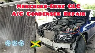 How to Repair your Mercedes-Benz GLC A/C Condenser #jamaica #acservices #acrepair