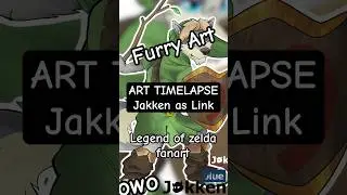What if Jakken turn into Link? | Zelda Fan Art Timelapse #furry