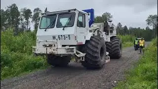 Vibroseis Trucks In Action At Pulsar Helium's New 20 KM Seismic Survey At The Topaz Helium Project