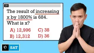 SAT percentage problem! (Is it tricky or actually EASY?)