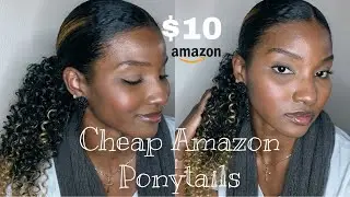 Trying Cheap Ponytails from Amazon|Easy Protective Styles|Only $10!|It's Keena|2021