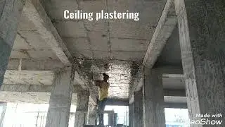 ceiling plastering water spraying