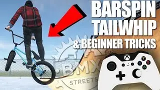 How to do tricks for Beginners, barspin, tailwhip | BMX Streets PIPE gameplay