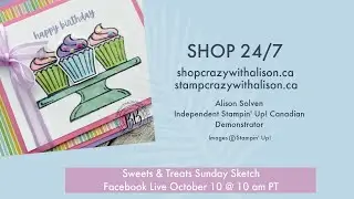 Sunday Sketches using Sweets & Treats Stamp Set