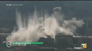 Ponte Morandi, la demolizione in diretta da Genova