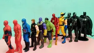 The Avengers of Hero Action Figure Black Panther, Hulk, Captain America, Wolverin, Batman, Spiderman