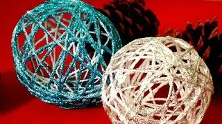 How to make Yarn Ornaments DIY String Ornaments
