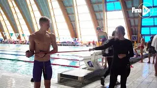 How do swimmers warm up 🏊 - ft. Matt Sates 🇿🇦