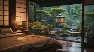 Healing Sleep Music with Gentle Forest Rain Sounds and Soft Piano for Calm Night and Deep Rest