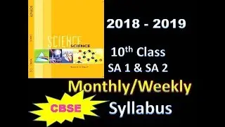 Class 10 Science Syllabus  2018-19 | cbse latest syllabus | cbse 2018-19 syllabus