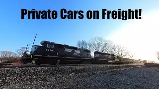 Norfolk Southern Freight Train with Passenger Cars!