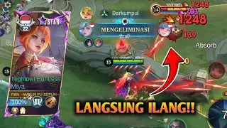 Miya Late Game⁉️Damagenya Gabisa Diragukan Lagi‼️Musuh Langsung Ilang Sekali Combo‼️ Gameplay Miya