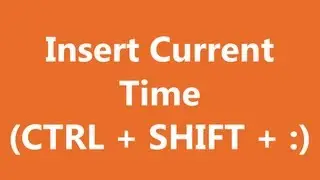 Excel Shortcuts - Insert Time