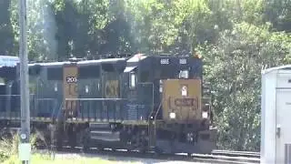 CSX #6555 leads a load of boxcars in Decatur, AL  10-13-18