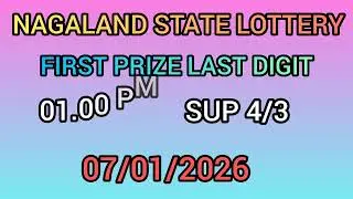 First Prize Last Digit 07/01/26 Nagaland State Lottery Target Number Lottery Sambad Target Number