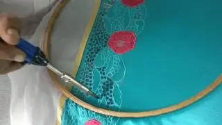 Honey comb cutwork using a soldering iron