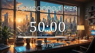 50/10 Pomodoro Technique✨ Jazz music + Frequency for Relaxing, Studying and Working ✨