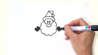 How to draw Father Christmas - Homemade Gifts (tips and tricks).