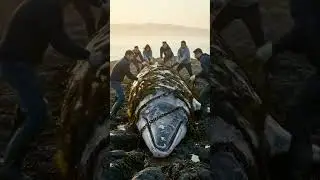 Heroes Try To Save Beached Entangled Whale 💔 #savewhales #animalrescue