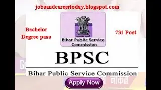 BIHAR BPSC UNDER 66 PRE EXAMINATION  // 731 POST RECRUITMENT // ONLINE FORM 2020
