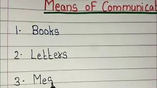 Means of Communication || 5 Examples on Means of Communication|| 5 Means of Communication in english