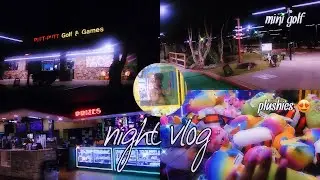 WEEKEND VLOG: go cart riding and mini golf | spend nights with me! | putt putt golf & games