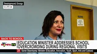 Education Minister addresses school overcrowding during regional visits