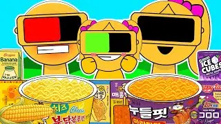 Garnold Family Convenience Store Yellow Purple Food Mukbang | Incredibox Sprunki Animation | ASMR