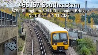 465157 Southeastern, 5Z90 Gillingham E.M.U.D - London Bridge, Northfleet, 04.11.2025