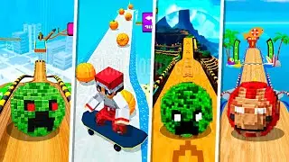 Minecraft Balls Race! Going Balls vs Fly Ball vs Super Rolling Ball Balance vs Rolling Ball 3D