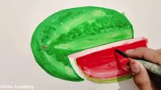 How to draw a realistic Watermelon 🍉 || Watermelon beautiful Painting 🖌️ || 2025