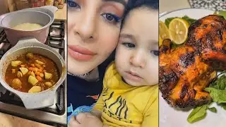 شيماء علي تسوي دجاج مشوي بالفرن❤️ وتسولف معقوله اذا كبرت راح اضل طول عمري اطبخ !!