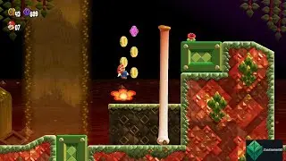 Super Mario Bros. Wonder Shining Falls Badge Challenge Crouching High Jump I