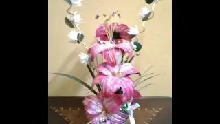 Best Out Of Waste Plastic Contemporary Flower Showpiece