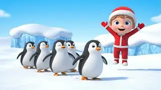 Five Silly Baby Penguins Marching Together 🐧❄️ | Funny Toddler Song | Kids Rhymes