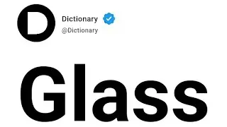 Glass Meaning In English