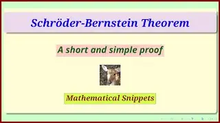 A simple proof of Schroder-Bernstein Theorem