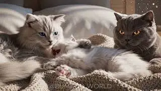 Cozy Cat Family Day: Snowpea, MamaCat & PapaCat 🐾✨